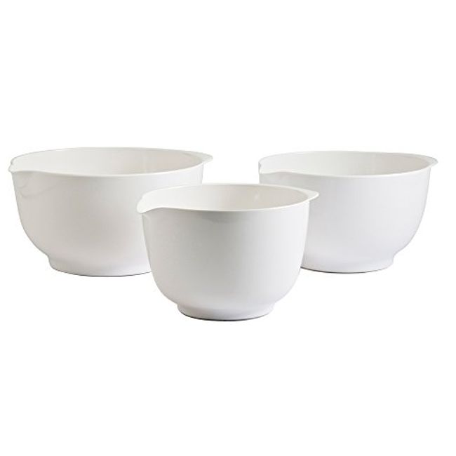 Melamine Mixing Bowl Set of 3 with Nonskid Bottoms - 2, 3, & 4 liter bowls