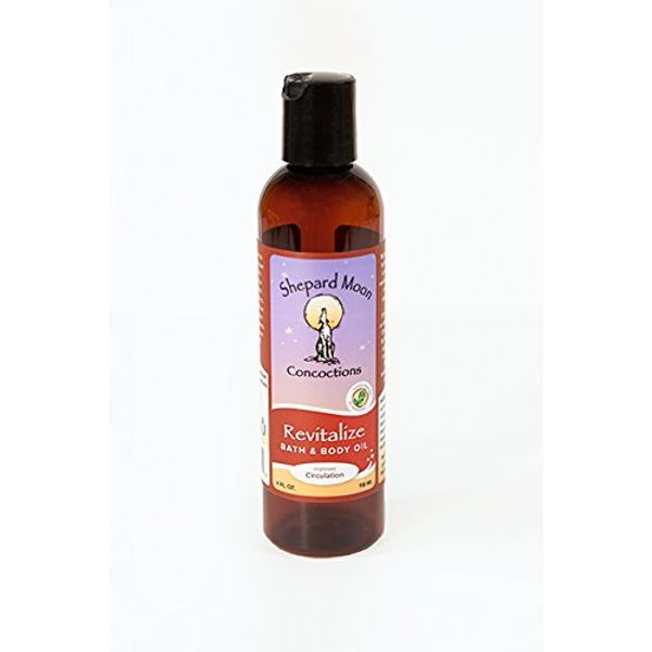 Shepard Moon Revitalize Bath & Body Oil 4oz - Massage Therapists Favorite for Circulation Support