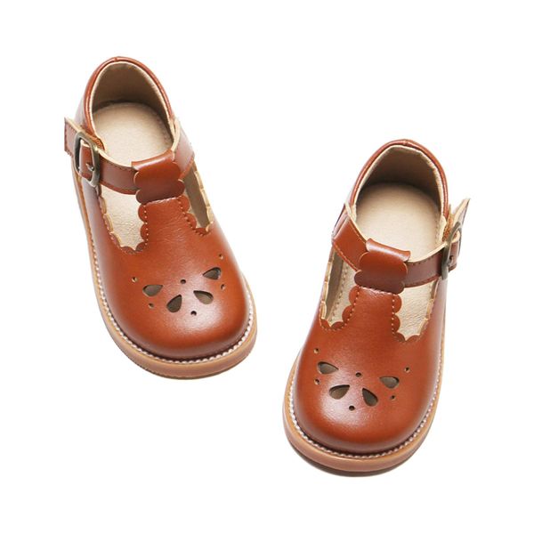 Felix & Flora Toddler Little Girl Brown Mary Jane Dress Shoes - Ballet Flats for Easter Flower Girl Party School Shoes（Brown,9 Toddler