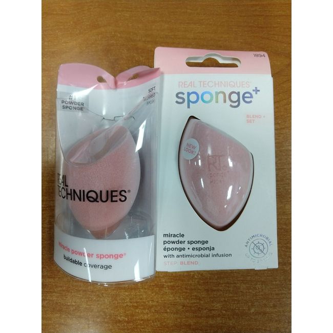 2 Pack: REAL TECHNIQUES Miracle Powder Sponge  DAMG BOX - 2B