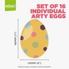 Easter Decorations - Easter Window Stickers - 16 x Beautiful Arty Colourful Easter Egg Window Clings for Easter Window Display