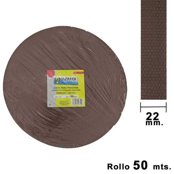 Wolfpack 5250525 Blind Tape 22 mm Roll 50 m Brown