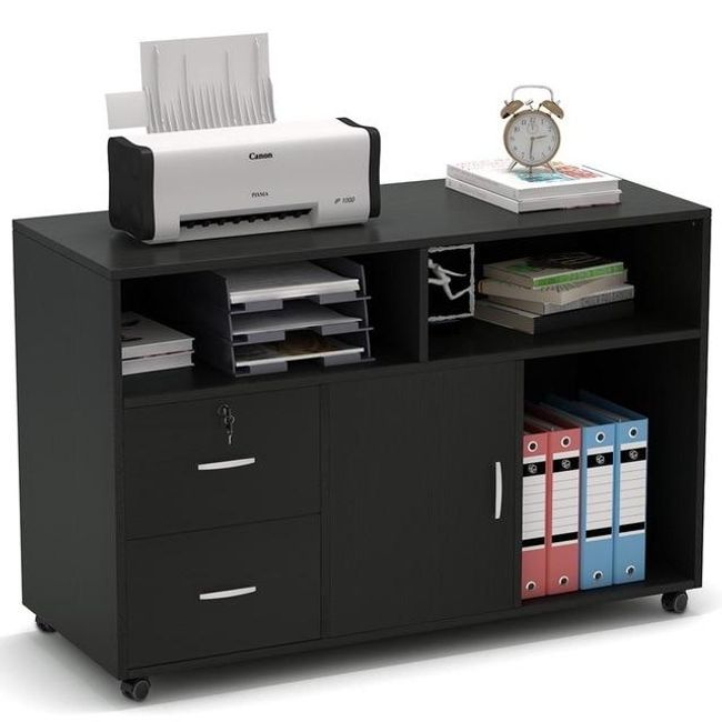 Tribesigns Wood File Cabinet, 2 Drawer Storage Printer Stand