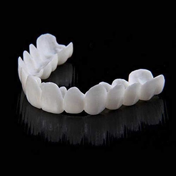 2PCS New Snap-On Smile Dental Upper Denture Cover Perfect Smile Veneer Comfort Fit Flex Denture Brace Teeth Whitening