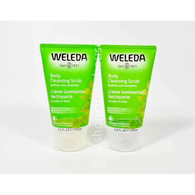 2 Weleda Body Cleansing Scrub with Birch Extracts Refines & Smoothes 5.0 fl oz