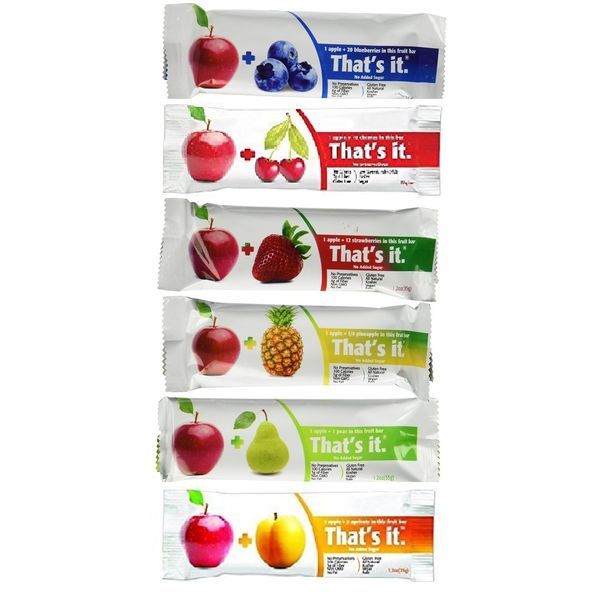 That's It Fruit Bars, 6 Flavors Variety Pack (Pack of 36)