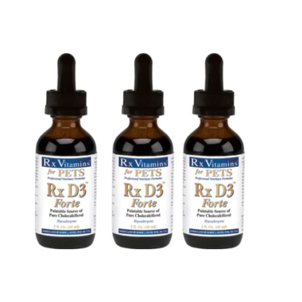 Rx Vitamins For Pets D3 Forte Liquid 2 ounce 3 PACK