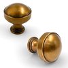 Asidrama 10 Pack Antique Brass Kitchen Cabinet Knobs Round Dresser Knobs Drawer Knobs Cabinet Hardware Zinc Knobs for Dresser Drawers