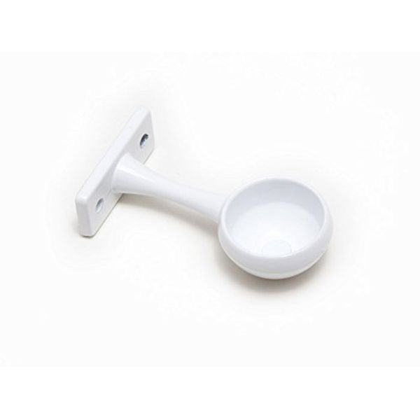 2 x Wardrobe Rod Rail END Socket Brackets Screw Fixed 25MM 1 inch Dia.