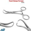 Backhaus Towel Clamps surgical Ophthalmic Forceps 9-cm Locking Veterinary Tools