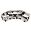 ECCPP Chrome Double Steering Joints 1" DD - 3/4" DD Round Universal U-Joint Shaft 127mm