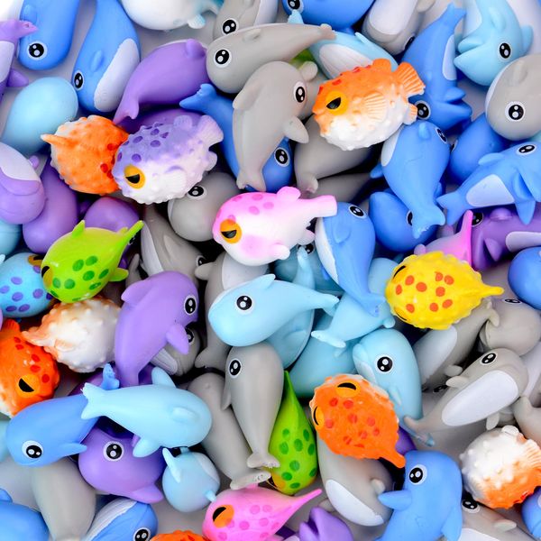 Sea Animals Mini Toys for Kids - 25pcs Bulk Sea Creatures - Easter Egg Fillers - Mini Toys for Boys and Girls - Toys for Goody Bags, Party Favors, Classroom Prizes - Vending Machine Toys