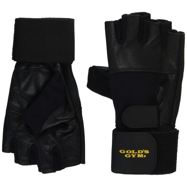 Gold`S GYM EX Ultima Leather Gloves G3433 Men's M Black M (Approx. 8.7 inches (22 cm)