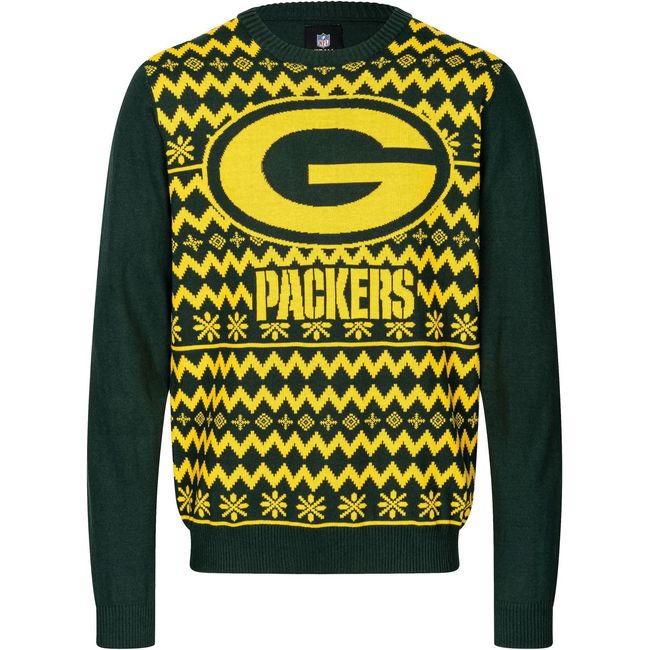FOCO NFL Winter Sweater Strick Pullover Green Bay Packers - L