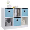 6-Cube Cubby Storage Organizer Counter Cabinet Top Bookcase Stackable Shelf
