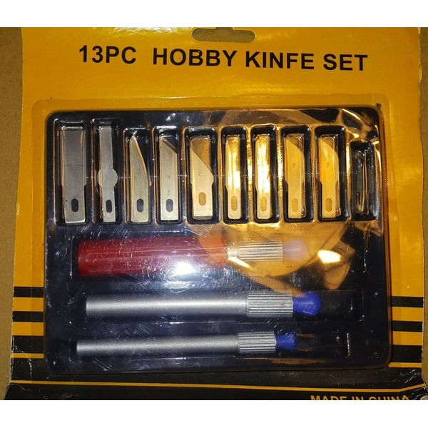 13 Piece Hobby Knife Set   Wood Carving