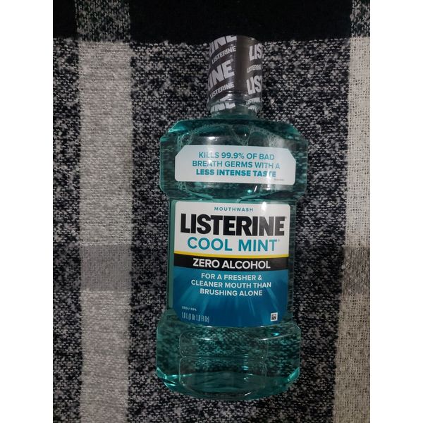 Listerine Zero Alcohol Mouthwash Cool Mint Flavor, 1 Lt