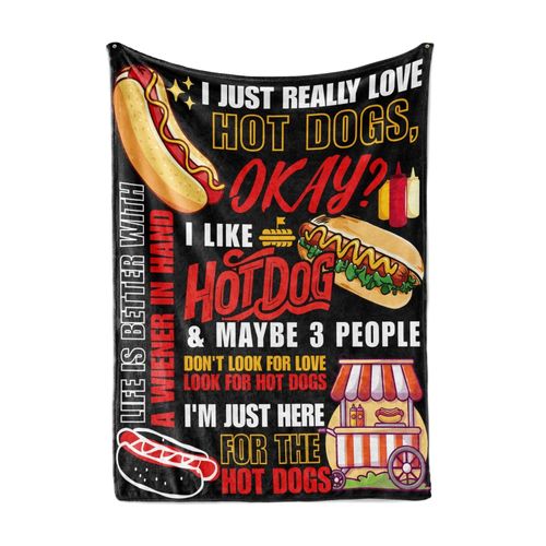 Huglanket Hot Dog Gifts, Throw Blanket for All Seasons