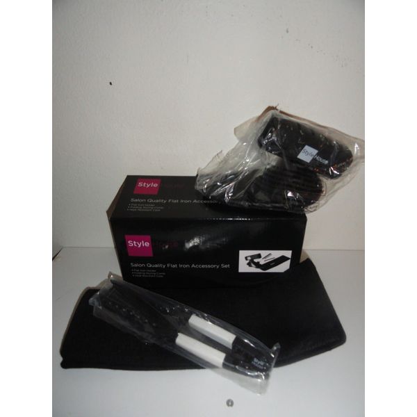 SALON QUALITY STYLE HAIR FLAT IRON ACCESSORY KIT-NEW IN BOX