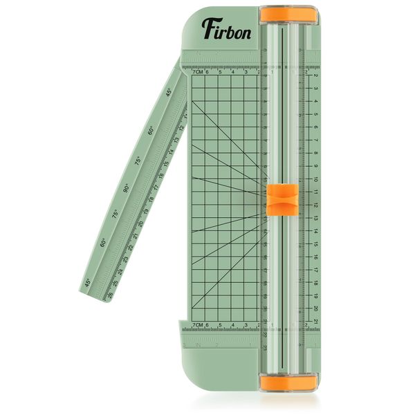 Firbon Morandi A5 Paper Cutter, Straight Small Paper Trimmer with Side Ruler for Scrapbooking Craft, Paper, Coupon, Label, Cardstock