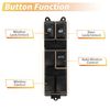 X AUTOHAUX Front Right Driver Side Power Window Switch Window Control Switch for Isuzu D-Max 4 Door 2012-2019 Black