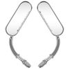 Chrome Oval Motorcycle Rear View Mirror For Harley Davidson Softail Custom FXSTC