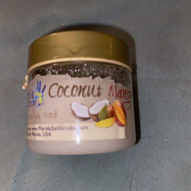 Florida Salt Scrub Coconut Mango 2.9 Oz Jar