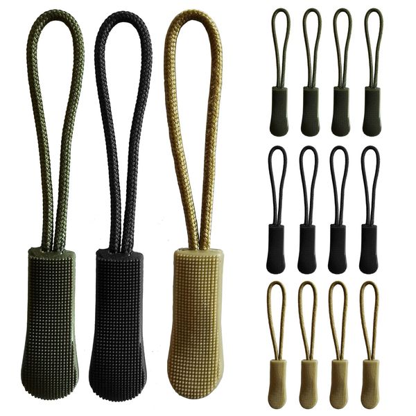 DY.2ten Zipper Pulls Zipper Tabs Set of 15 Zipper Pulls Replacement Zipper Pulls Open and Close Easy to Pull Large Zipper for Backpacks, Clothes, Tents, Sleeping Bags, Easy Installation, Practical