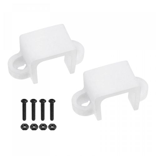 uxcell Motor Mounting Bracket Motor Base 0.4 inch (11.5 mm) with Screw Nut for N20 Micro Gear Motor, White, Pack of 2