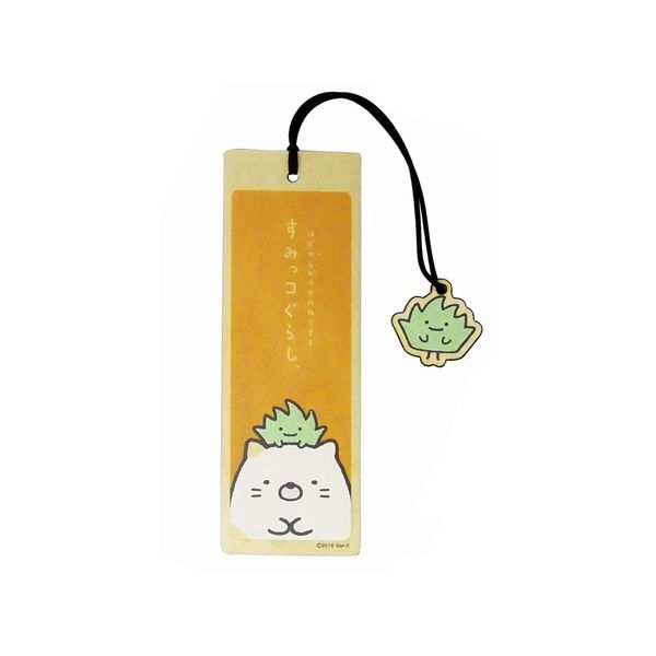 Nagano Factory SG400NK Sumikko Gurashi Wooden Bookmark (Cat), 4.6 inches (11.8 cm), Beige