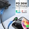 USB Type C Cable To For iPhone LED Fast USB-C Charger MCDODO 36W PD iPhone