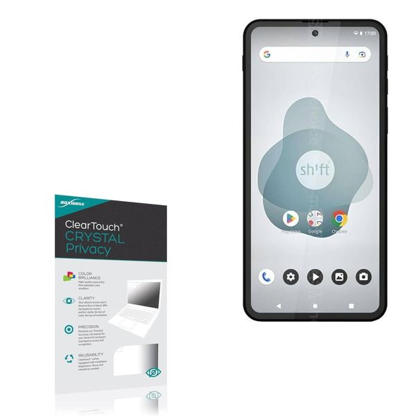 BoxWave Screen Protector Compatible with Shift phone8 - ClearTouch Crystal Privacy (2-Pack), Privacy Screen Protector Flexible Film Clear