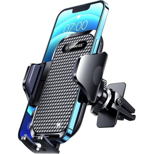 [Upgraded] VANMASS BEST Car Vent Phone Holder Mount Compatible for iPhone 14 13 Pro Max 12 11 X Xr Xs 8 7 Plus Mini Se Android Mobile Cell Smartphone Universal Vehicle Handsfree Easy Clamp Clip Cradle