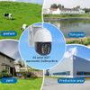 Sansco WiFi Outdoor Solar PTZ Security Camera 3MP Security Wireless 2-Way Audio