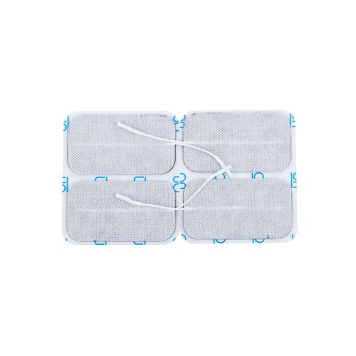 Physical Therapy 081071604 ValuTrode Cloth Electrodes, 2" x 3.5" Rectangle, Pack of 4