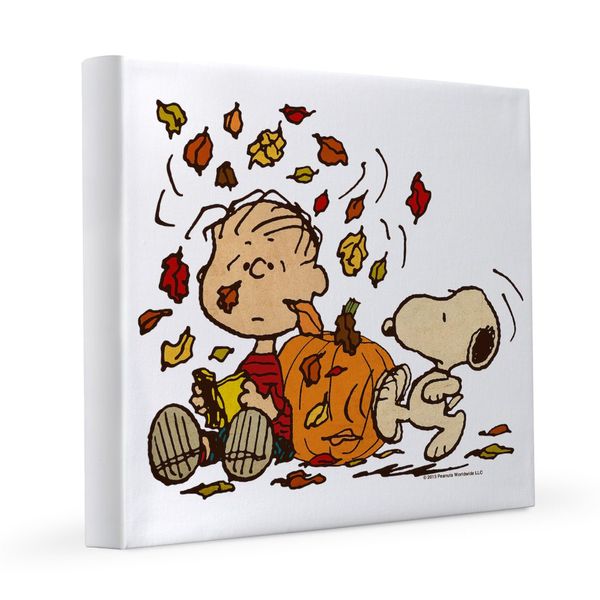 CafePress Fall Peanuts 8x8 Canvas Print