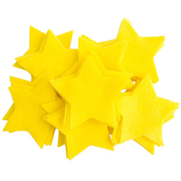 Playfully Ever After 3 Inch 35pc Felt Stars (Yellow)