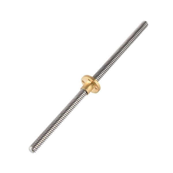 Richer-R 3D Printer Threaded Rod T8 8mm Trapezoid Stainless Steel Threaded Rod Lead Screw Easy to Install and Easy to Use, No Process Required, Compatible with 3D Printer(300mm)