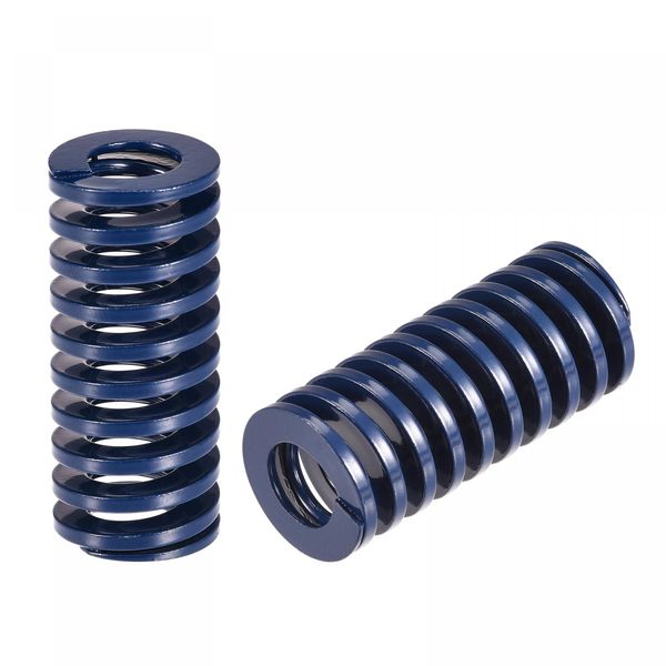 uxcell Die Spring, Light Load, Compression Die Springs, For 3D Printers, Electrical Parts, Screw Press, 0.8 inches (20 mm) Outer Diameter 1.8 inches (45 mm) Length, Blue, 2 Pieces