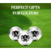 CybGene Personalized Golf Balls for Men, Unique Golf Gifts, 4 Pack, Silver
