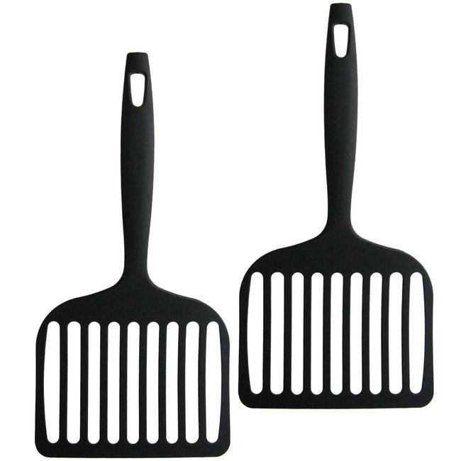 Nagao Tsubamesanjo Okonomiyaki Spatula, Large, 66 Nylon, Black, Made in Japan