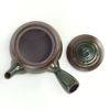 Maruyoshi Pottery Flat Teapot, No. 1.5, Oribe Roll (Bottom Net) B-7439