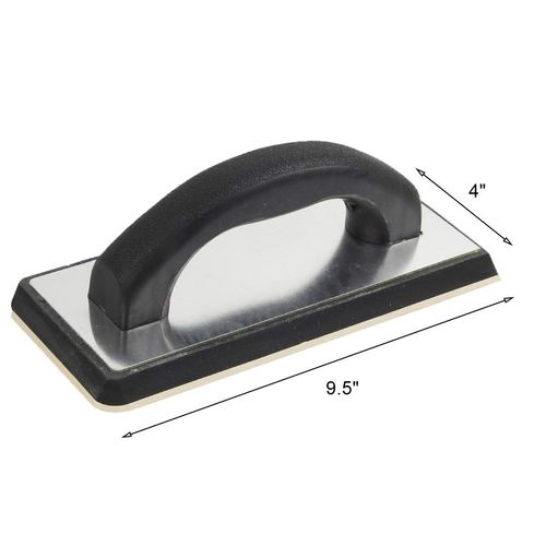 ESreake Grout Float 9.5" x 4",Tile Grout Gum Molded Rubber Grout Sponge Float Flat for Masonry, Concrete, Drywall, Stucco or Grout - Fine Texture Rubber Sponge Pad (9.5" x 4" Rubber Grout Float)
