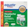 2-SET Twin Pack Equate Extra Strength Migraine Headache Relief 400-Count Total