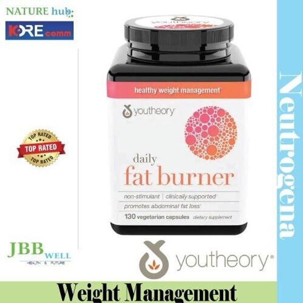 youtheory Daily Fat Burner, 130 Vegetarian Capsules