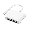 SD Card Reader USB C for iPhone 15/Android Phone/iPad/Mac/Laptop, Three Card Slot Micro SD Card Reader Supports SD Micro SD CF Card, Digital Camera Viewer Memory Card Reader Plug and Play