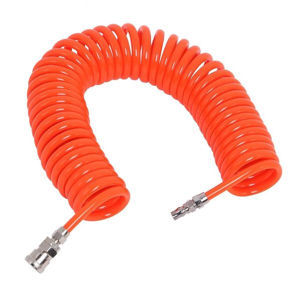 Ligefoy Air Hose, Air Tool, Spring Loaded 9M Spiral Air Hose, Inner Diameter 0.26 x 0.4 inches (6.5 mm) x Outer Diameter 0.4 inches (10 mm), Pneumatic Tools, Compressor Hose, Pipeline Equipment, Coil