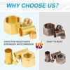 Breezliy 1/4 Inch OD Brass Compression Insert,Sleeve Ferrule,Nut 75PCS