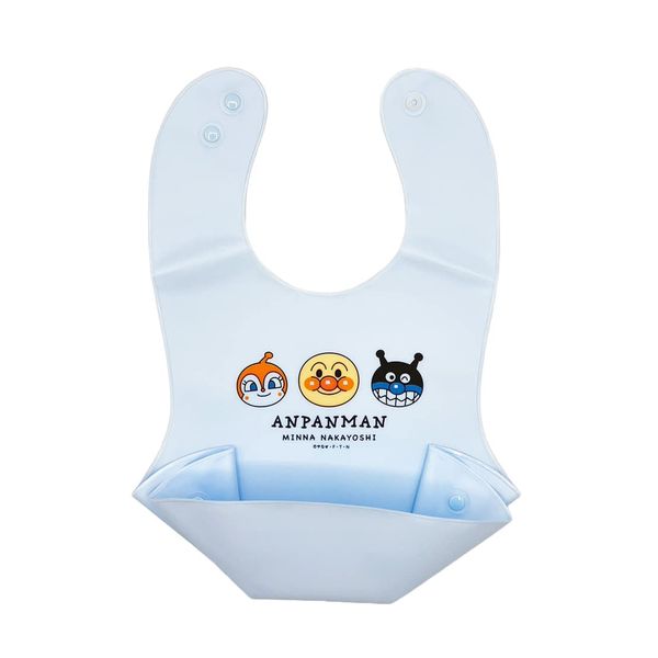 Anpanman IA8283SK AP 3D EVA Apron, Meal Apron, 3D Pocket Apron, For Meal Use, For Kindergarten Entrance Preparation, blue