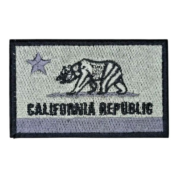 CALIFORNIA REPUBLIC STATE FLAG BEAR EMBLEM ACU TACTICAL HOOK MORALE PATCH
